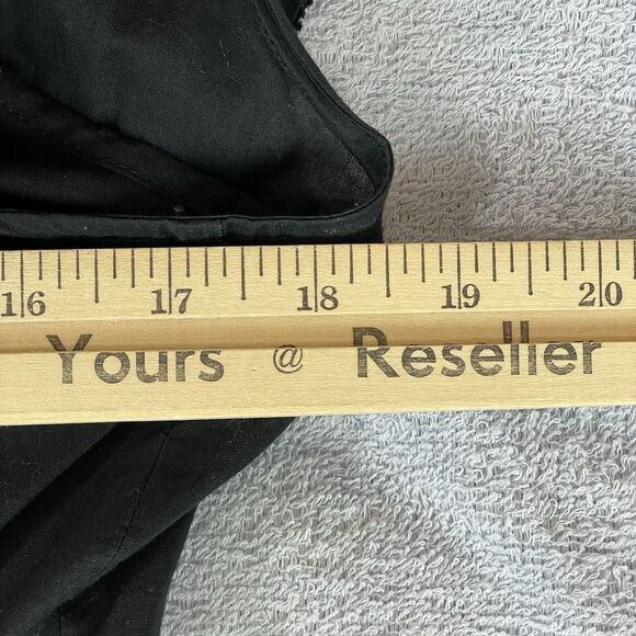 J. Crew Ruffle Sleeve Voile Dress Women's S Black 100% Cotton V-Neck A-Line - Picture 15 of 16